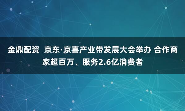 金鼎配资  京东·京喜产业带发展大会举办 合作商家超百万、服务2.6亿消费者